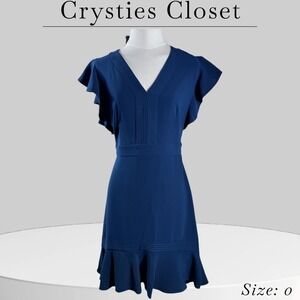 NEW NAVY DRESS SIZE 0 STYLE F18D393 RUFFLE HEM